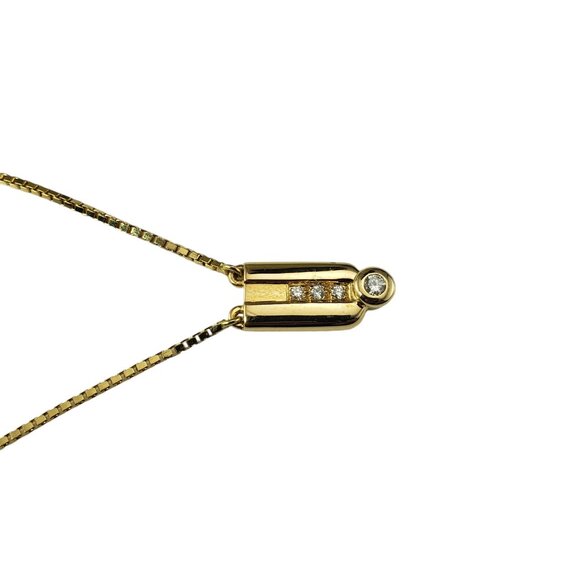 18 Karat Yellow Gold Diamond Pendant Necklace #19257 - Picture 4 of 7